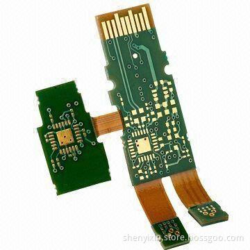 3-layered Rigid-flex Board, 0.35mm Minimum via Diameter